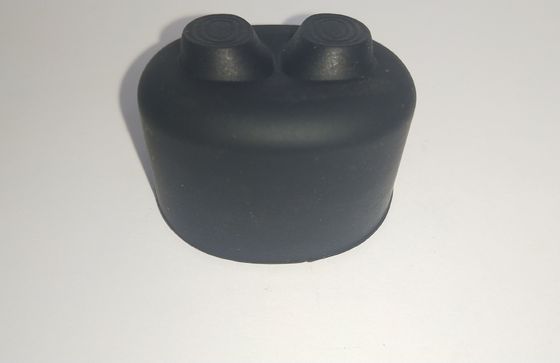 Douille en caoutchouc cylindrique 1*25mm de poignée de silicone de pièces noires en caoutchouc