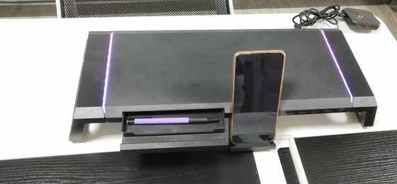 Étagère de moniteur métallique SECC avec plaque tournante USB3.0 / charge sans fil
